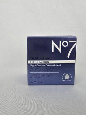 No7 Lift & Luminate Triple Action Night Cream 50mL NIB